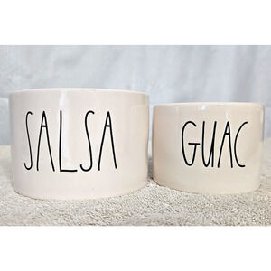 NWB Rae Dunn Artisan Collection Guac and Salsa Bowl Set Nachos Entertaining